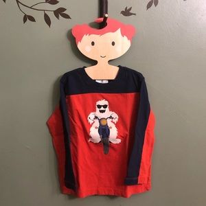 VGUC Hanna Andersson Long Sleeve Tee, Yeti, 100